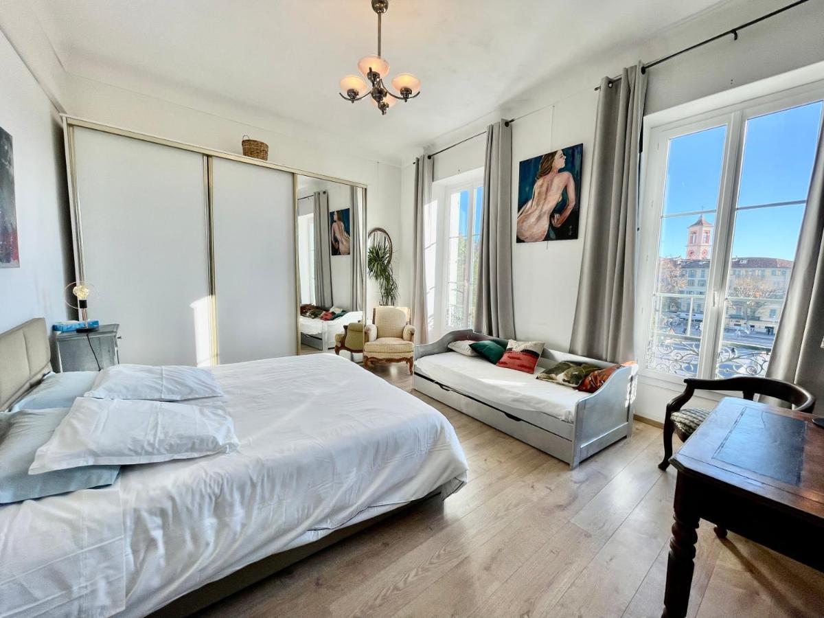 Spacious 3 Bedroom Flat Nice Center - Magnificent View-Parking المظهر الخارجي الصورة